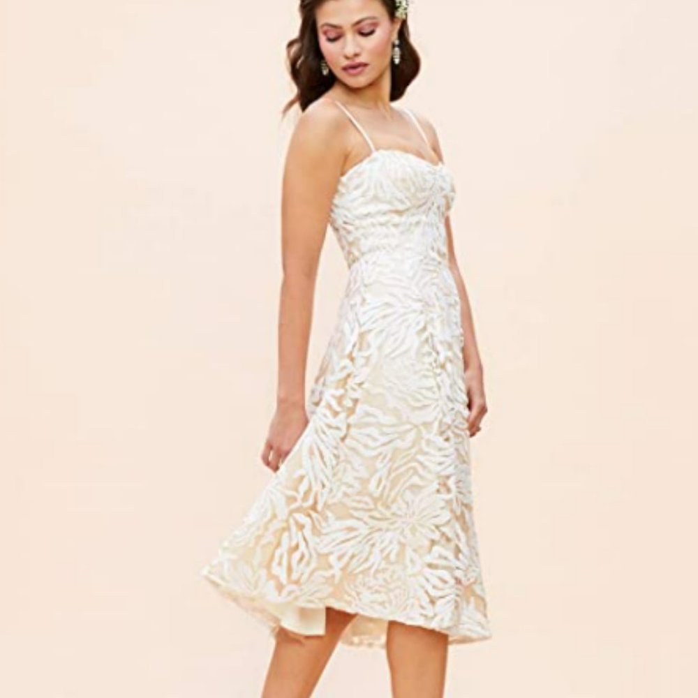 Dress the Population Womens Layla Sweetheart Fit and Flare Midi Dress(72)